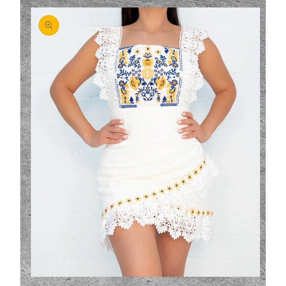 Herencia Collection Angelita Mini Embroidered Dress Women’s XS EUC - Picture 8 of 8